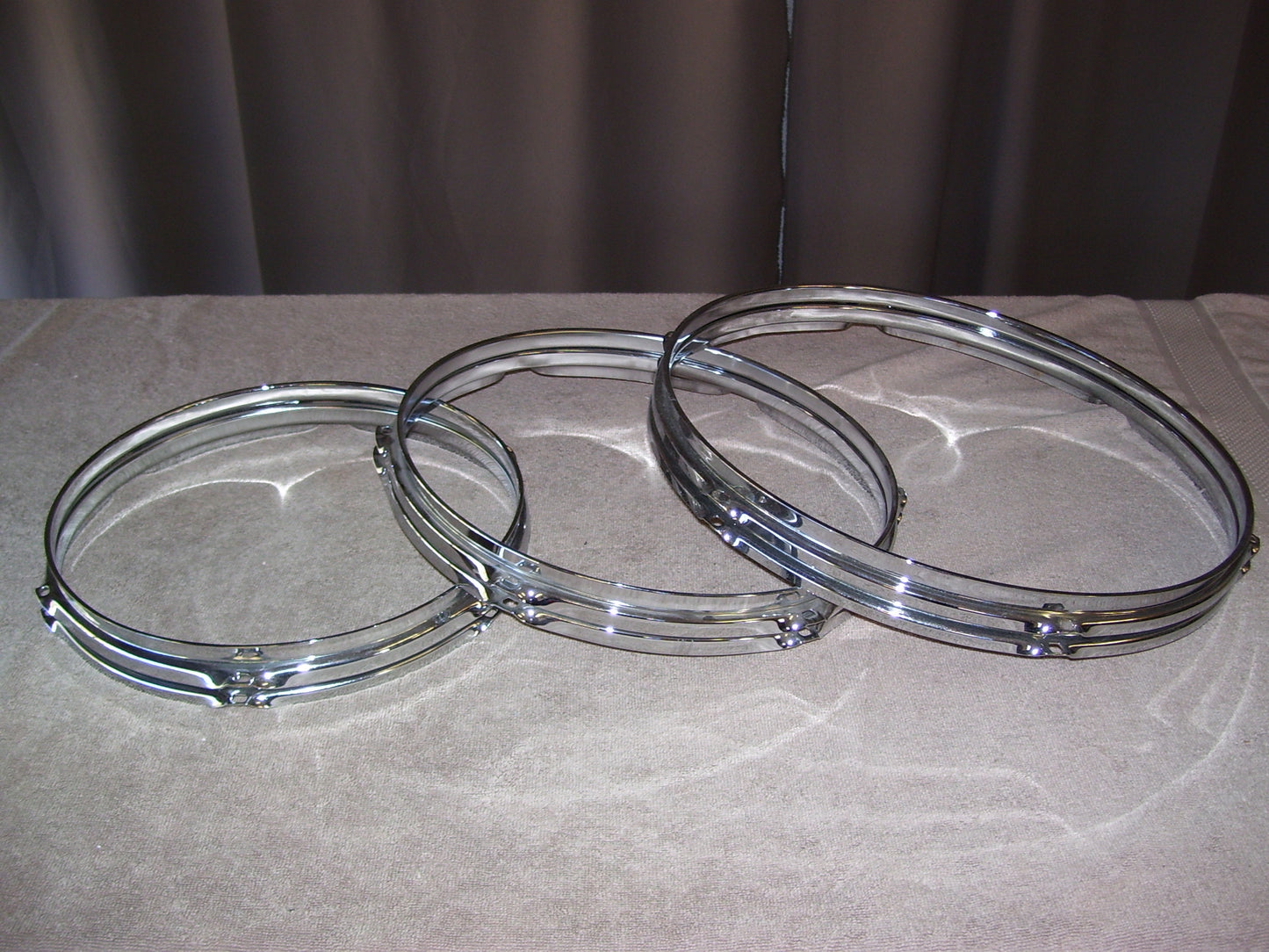 NEW 6 HOLE CHROME TOM RIMS 2x12'' 2x13'' 2x16'' 2mm