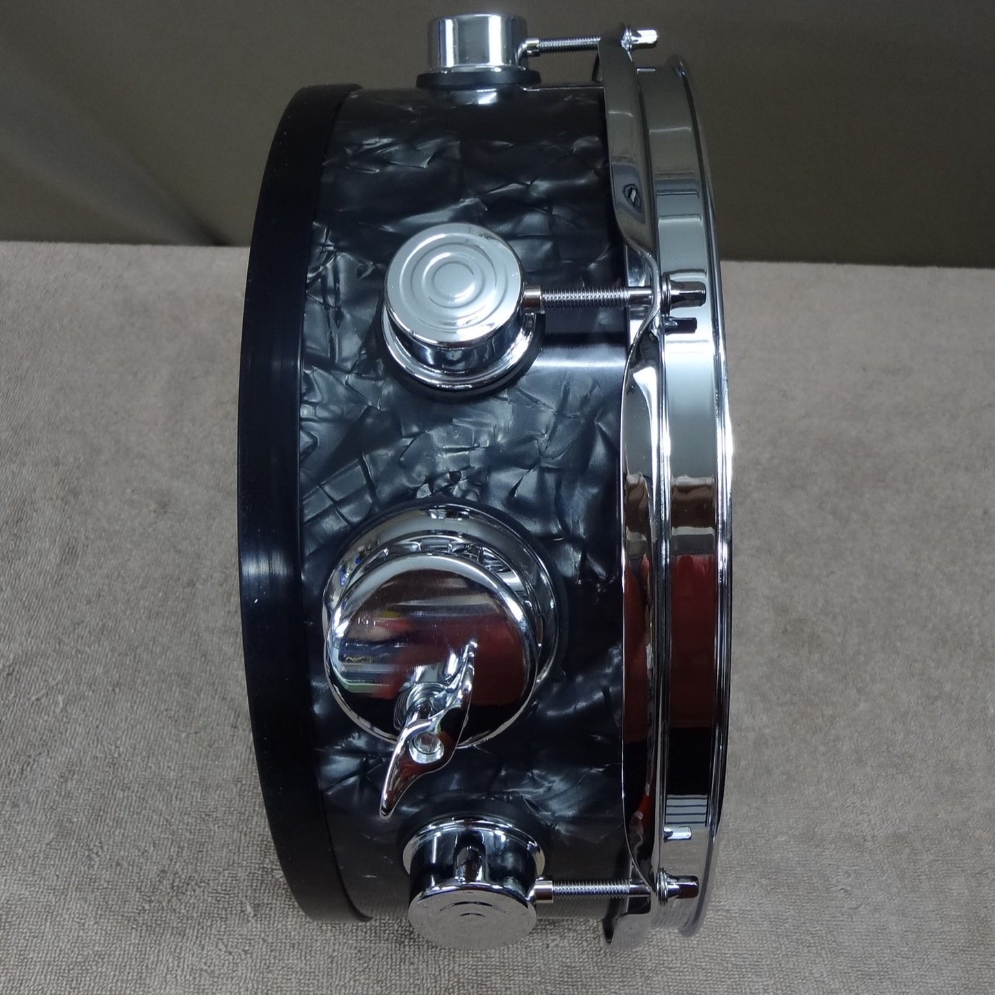 New 12 Inch Custom Electronic Snare Drum - Black Pearl - DW Style Lugs