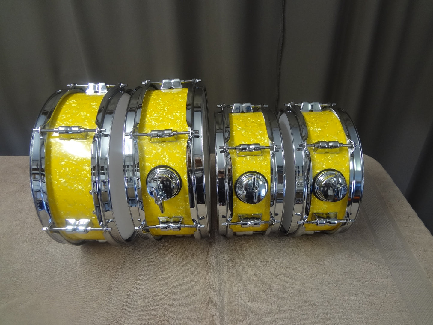 NEW 4 PIECE CUSTOM ELECTRONIC DRUM SHELL PACK - YELLOW PEARL