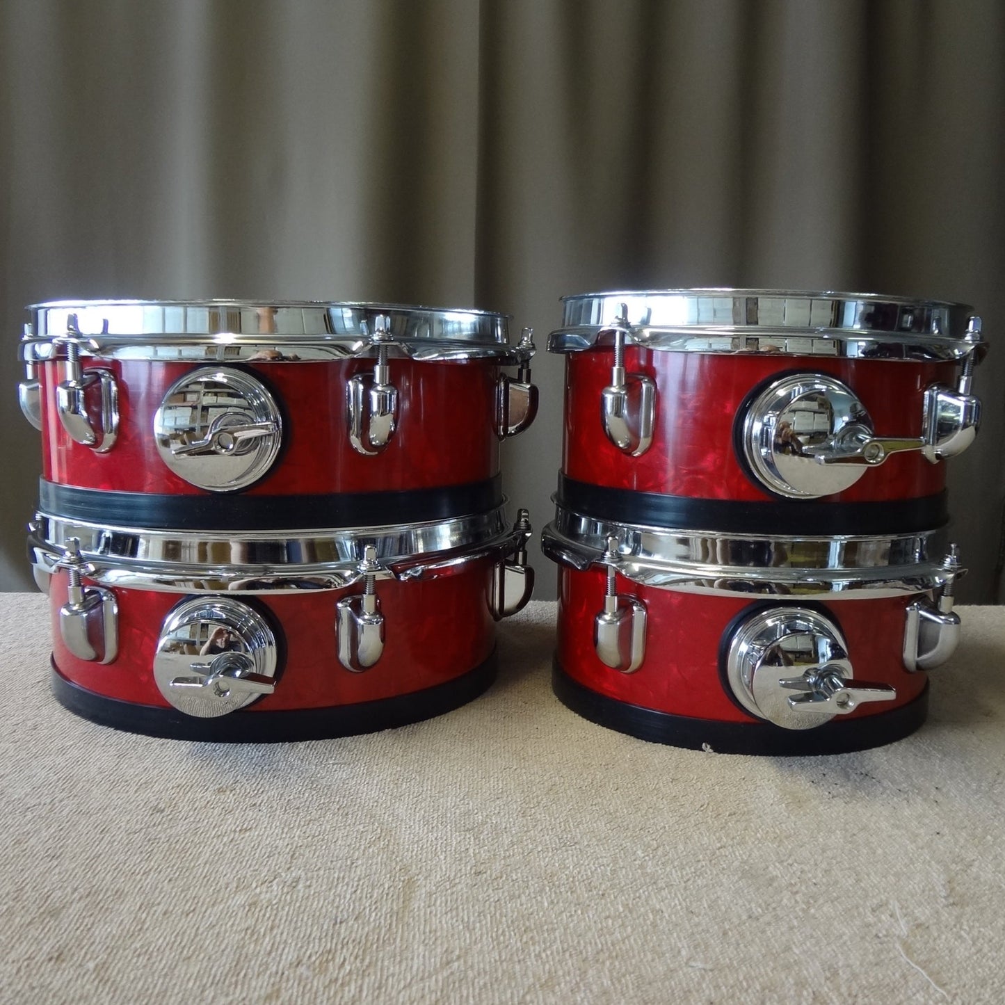 New 4 Piece Custom Electronic Drum Shell Pack - Red Pearl