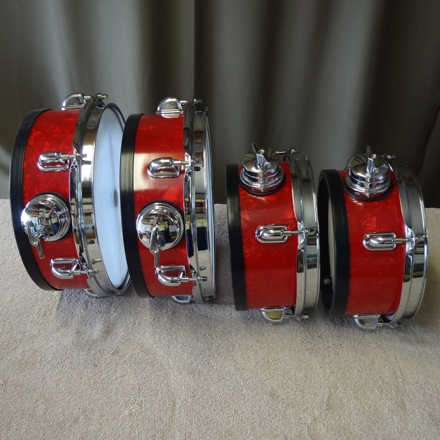 New 4 Piece Custom Electronic Drum Shell Pack - Red Pearl