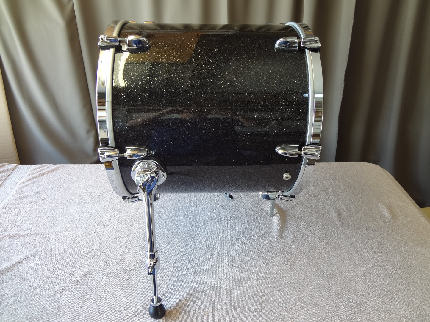 REFURBISHED 6 PIECE CUSTOM ELECTRONIC DRUM SHELL PACK - BLACK GLASS GLITTER