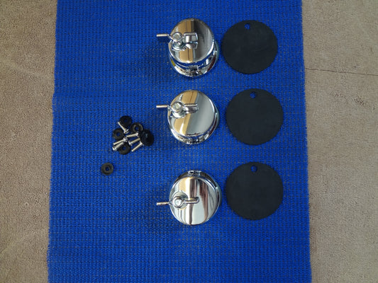 SET  H/D CHROME TOM MOUNTS (3)