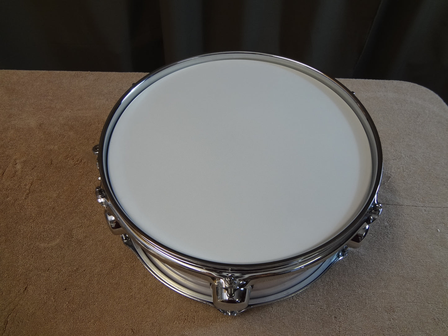 New 12 Inch Hybrid Electronic/Acoustic Snare Drum - White Oyster