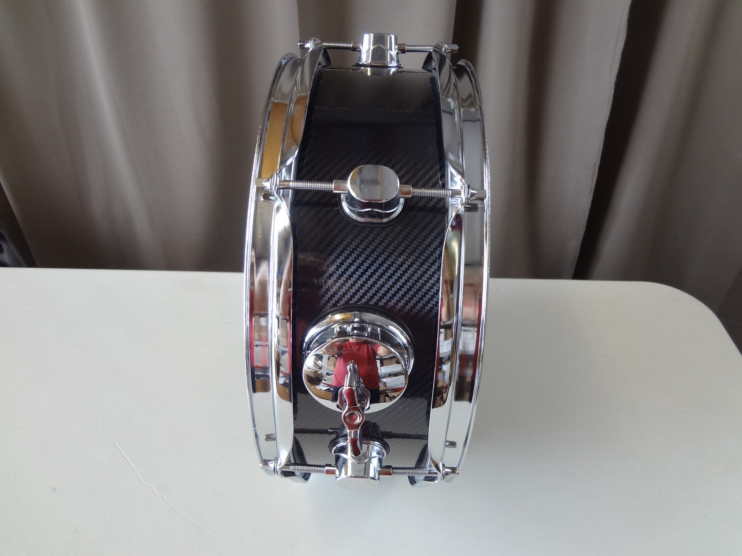 Refurbished 13 Inch Custom Built Electronic Snare Drum - Black Pattern