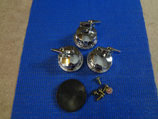 SET CHROME TOM MOUNTS (3)