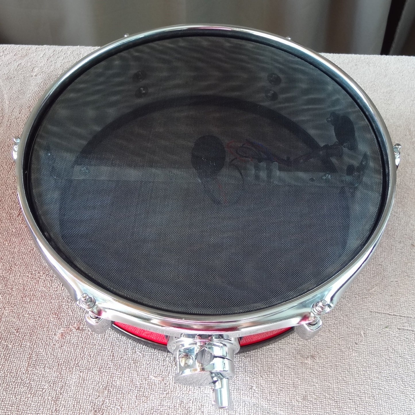 Refurbished 10 Inch Custom Built Electronic Snare Drum - Red Pearl