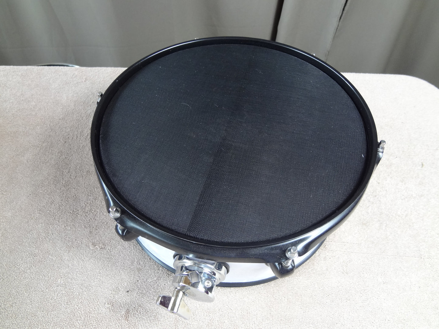 Refurbished 12 Inch Custom Built Electronic Snare Drum - White Pearl
