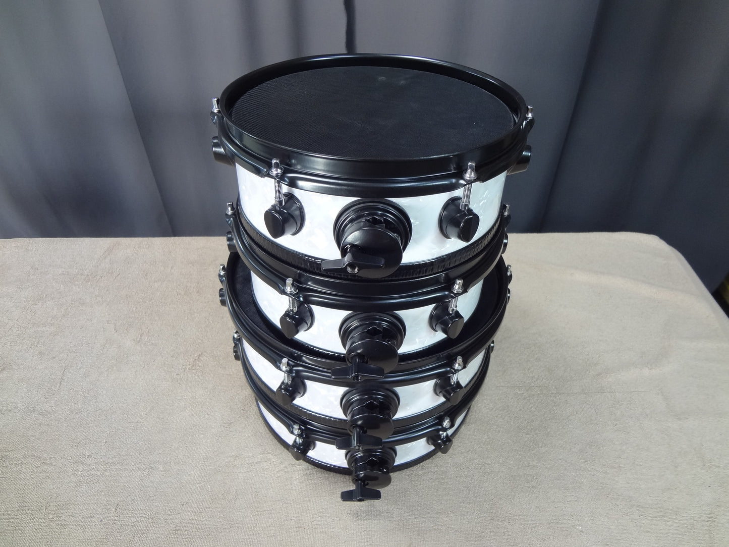 NEW 4 PIECE ELECTRONIC DRUM SHELL PACK - WHITE PEARL