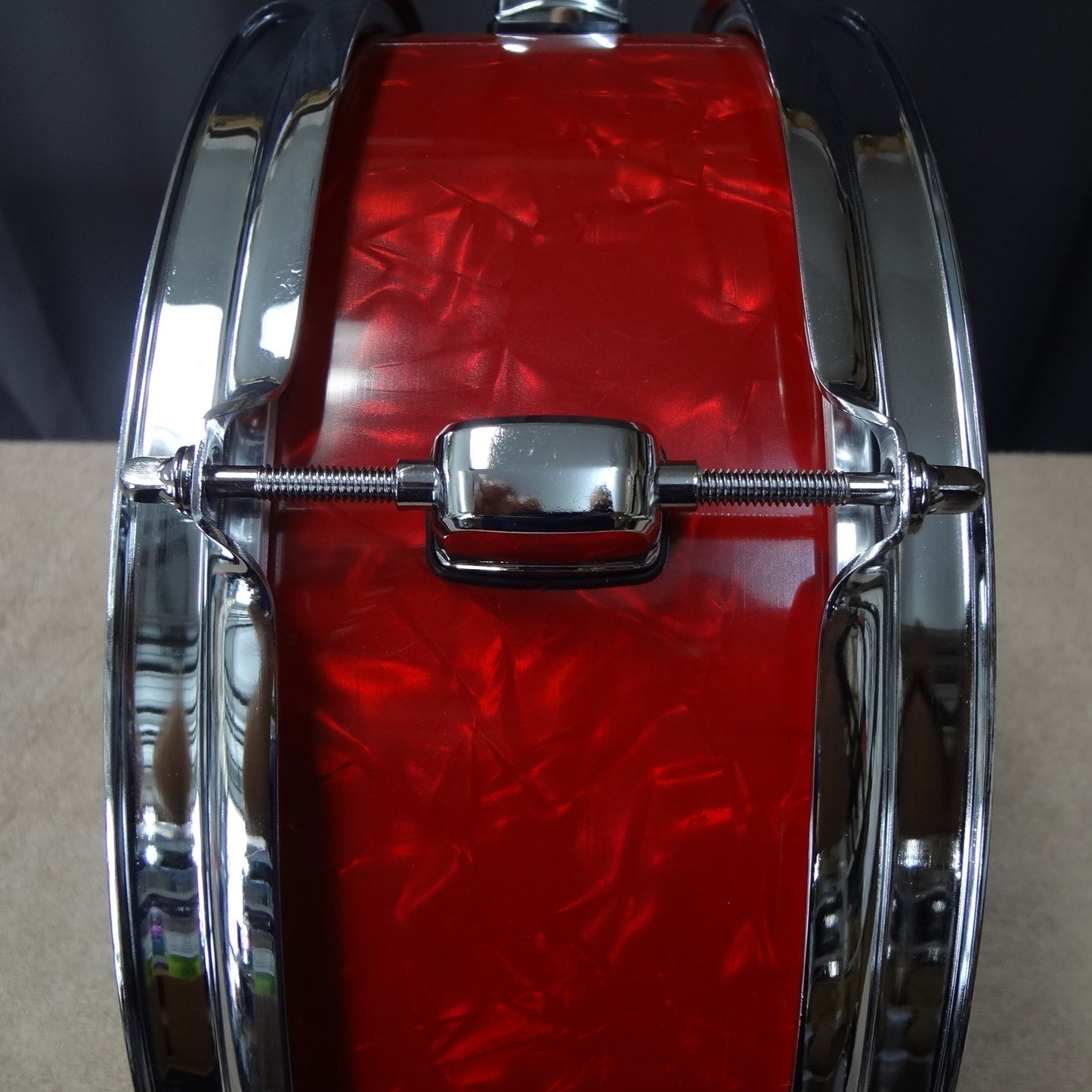 New 13 Inch Custom Electronic Snare Drum - Red Pearl