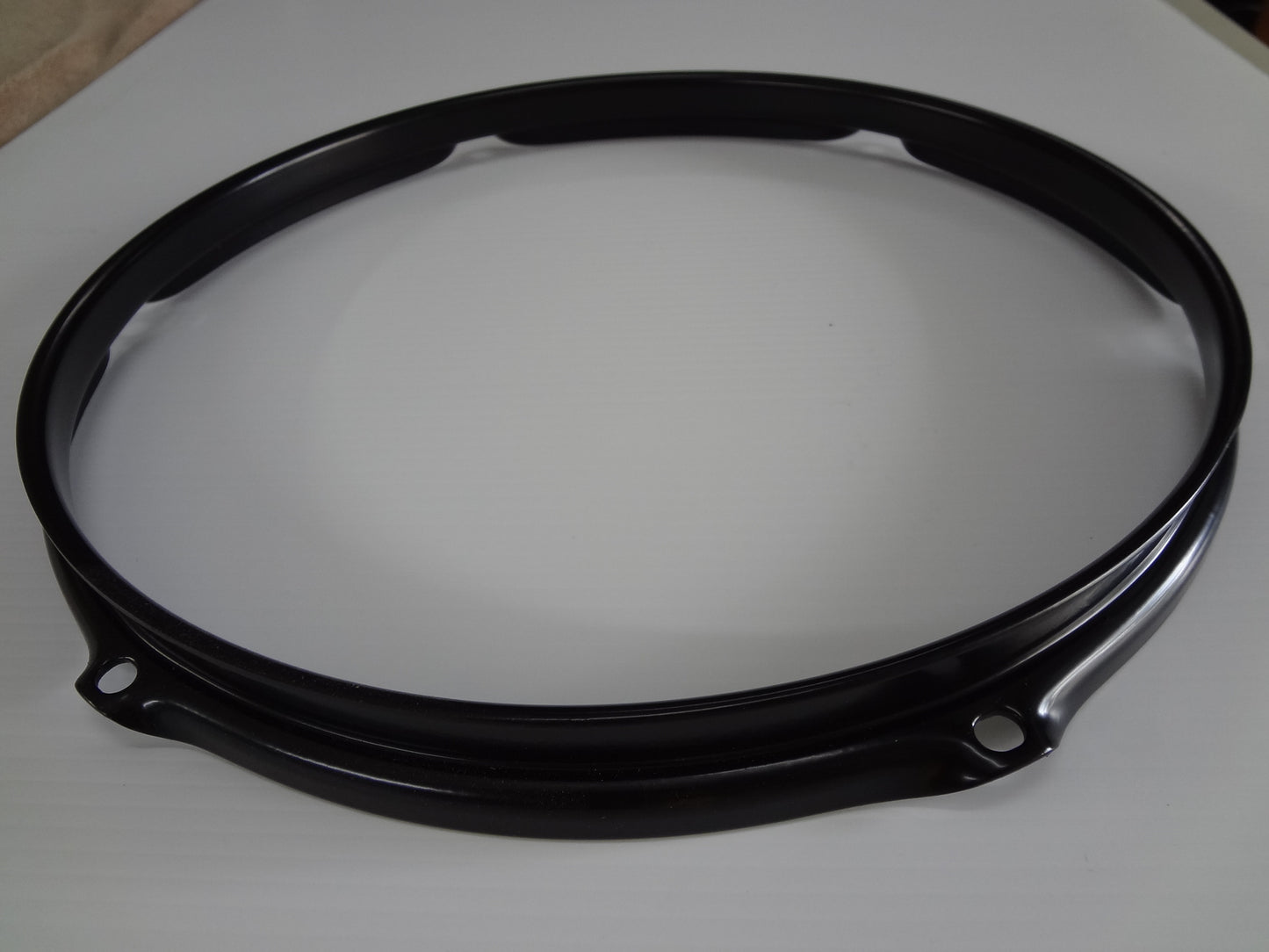 NEW PAIR 6 HOLE 10'' SATIN BLACK TOM RIMS 2mm (2pcs)