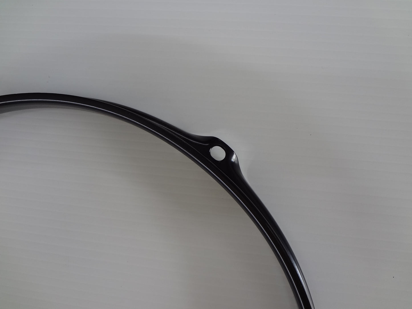 NEW PAIR 6 HOLE 12'' SATIN BLACK TOM RIMS 2mm (2pcs)