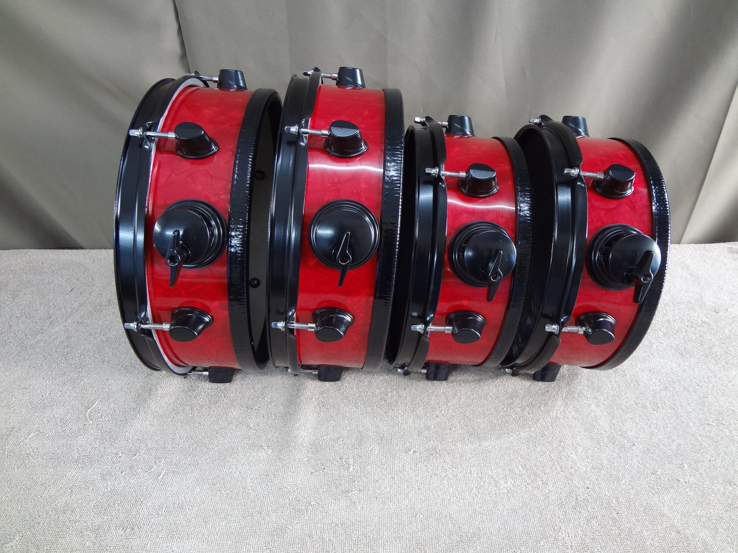 NEW 4 PIECE CUSTOM ELECTRONIC DRUM SHELL PACK - RED PEARL
