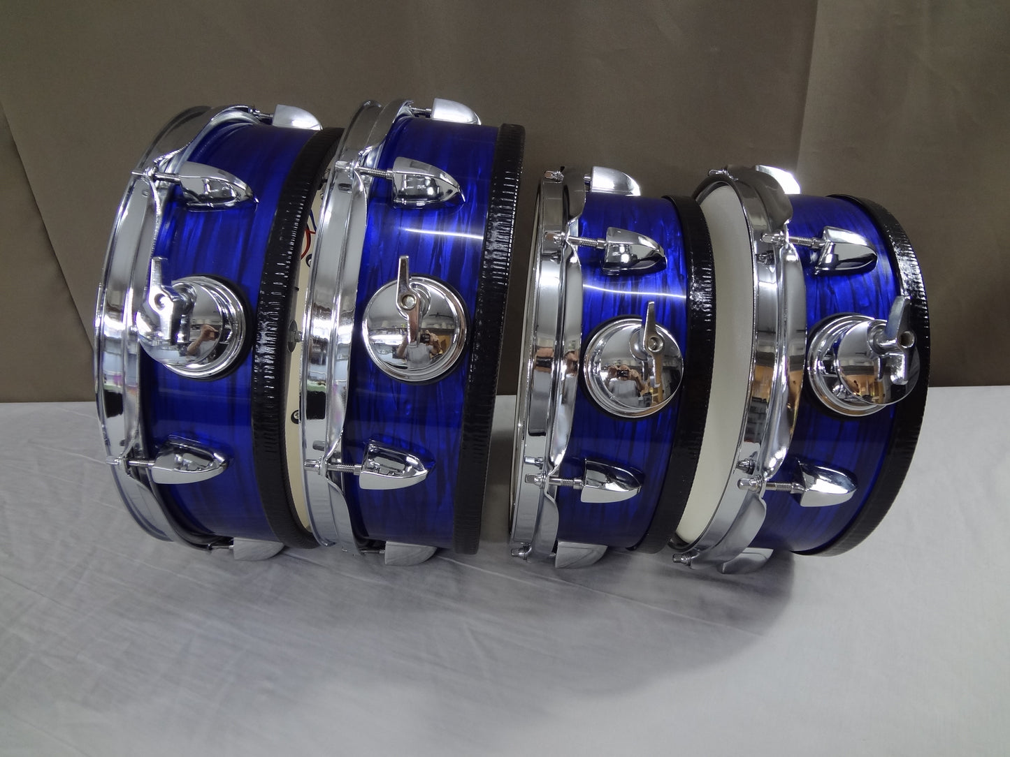 NEW 4 PIECE CUSTOM ELECTRONIC DRUM SHELL PACK - BLUE OYSTER