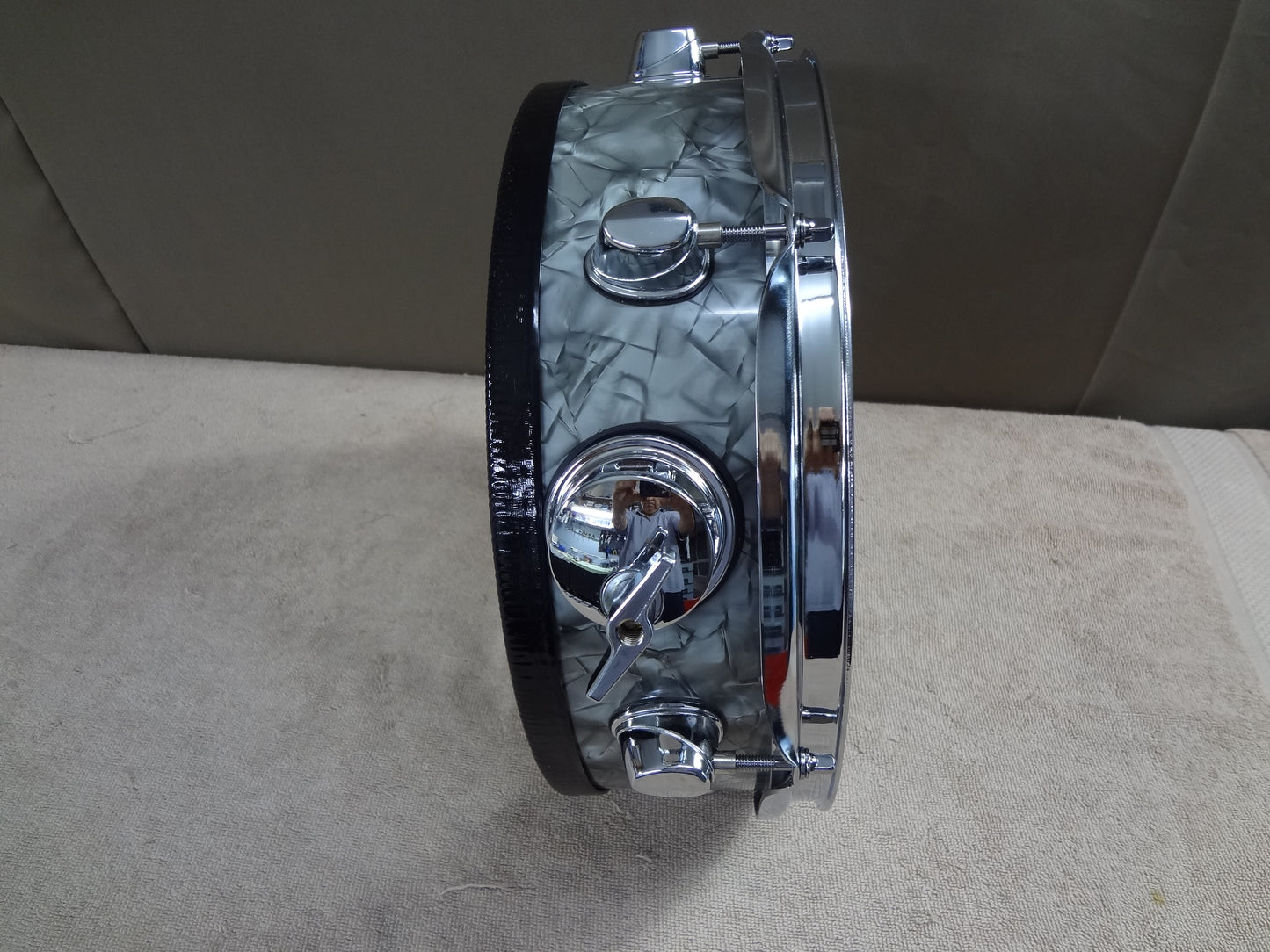 New 12 Inch Custom Electronic Snare Drum - Grey Pearl - Mapex Style