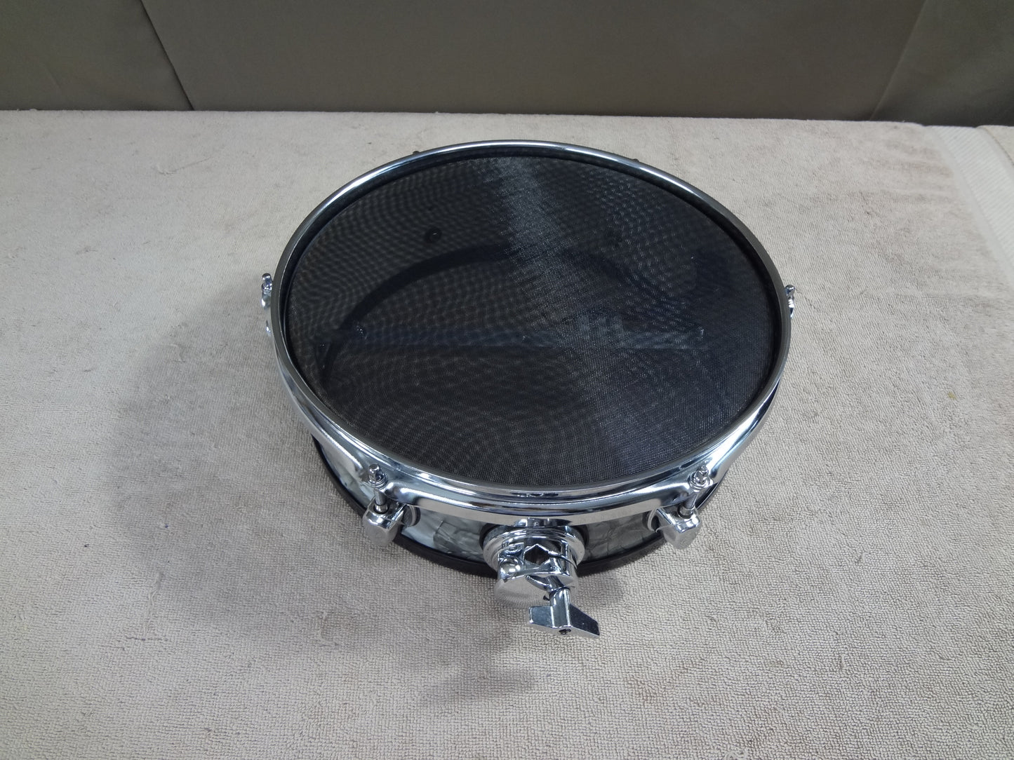 New 12 Inch Custom Electronic Snare Drum - Grey Pearl - Mapex Style