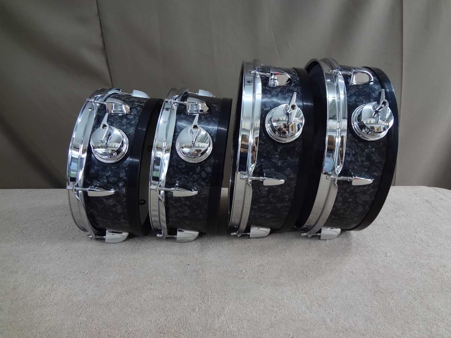 NEW 4 PIECE CUSTOM ELECTRONIC DRUM SHELL PACK - BLACK PEARL