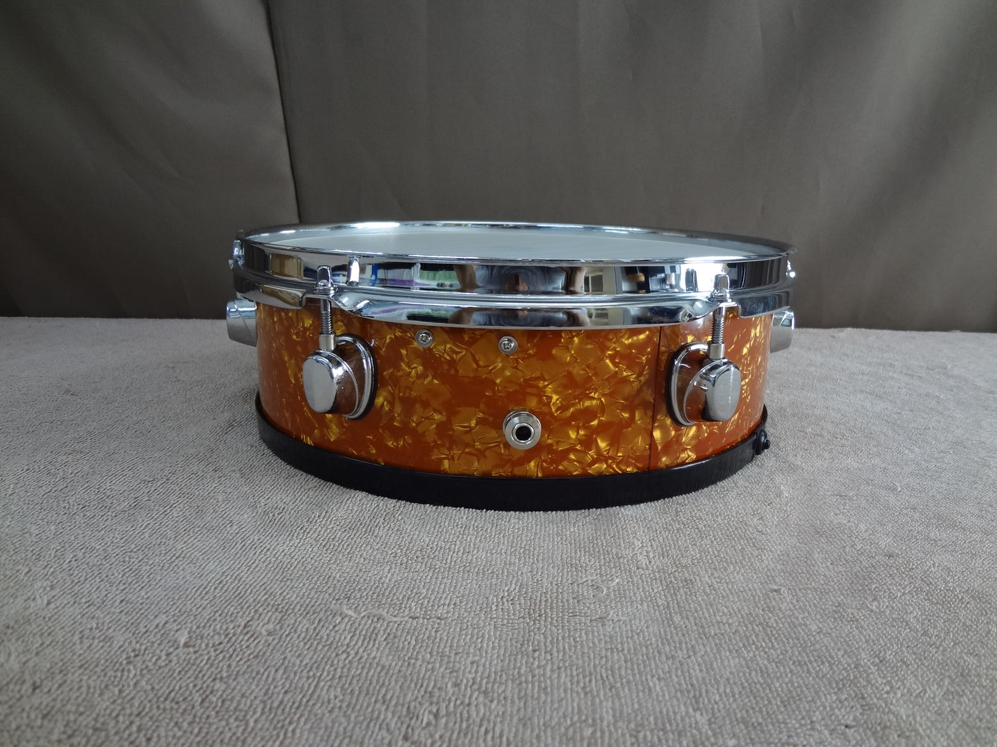 New 12 Inch Custom Electronic Snare Drum - Orange Pearl