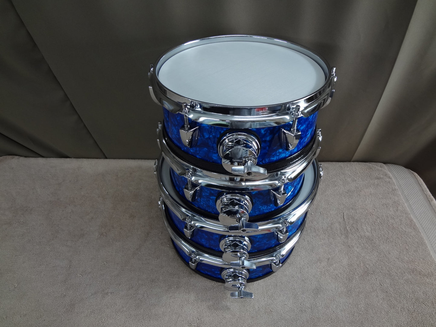 NEW 4 PIECE CUSTOM ELECTRONIC DRUM SHELL PACK - BLUE PEARL