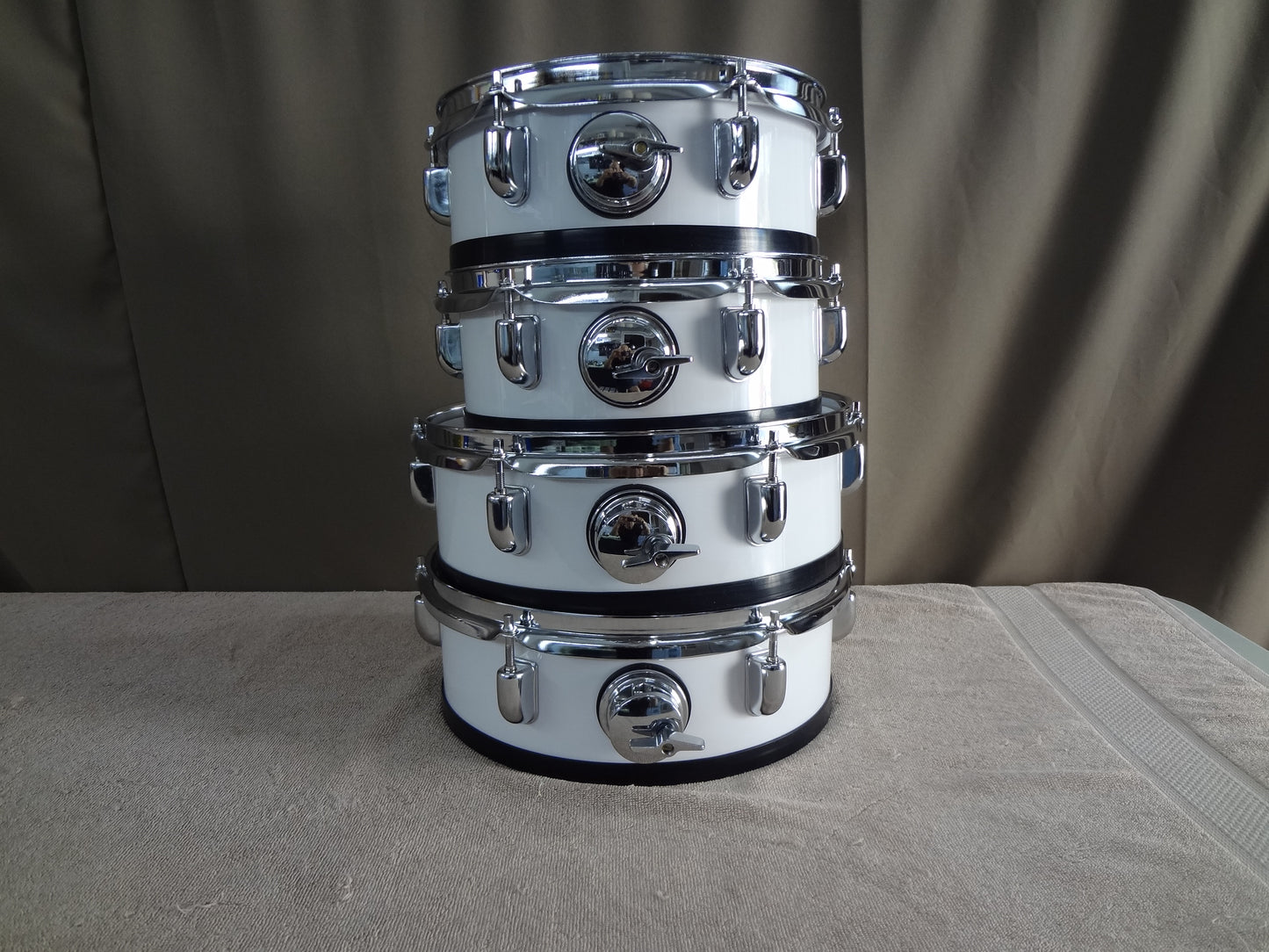 NEW 4 PIECE CUSTOM ELECTRONIC DRUM SHELL PACK - MONO WHITE