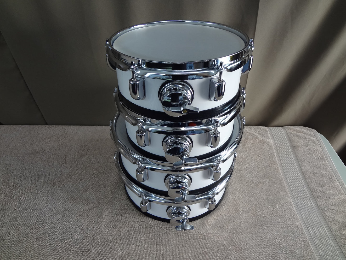 NEW 4 PIECE CUSTOM ELECTRONIC DRUM SHELL PACK - MONO WHITE