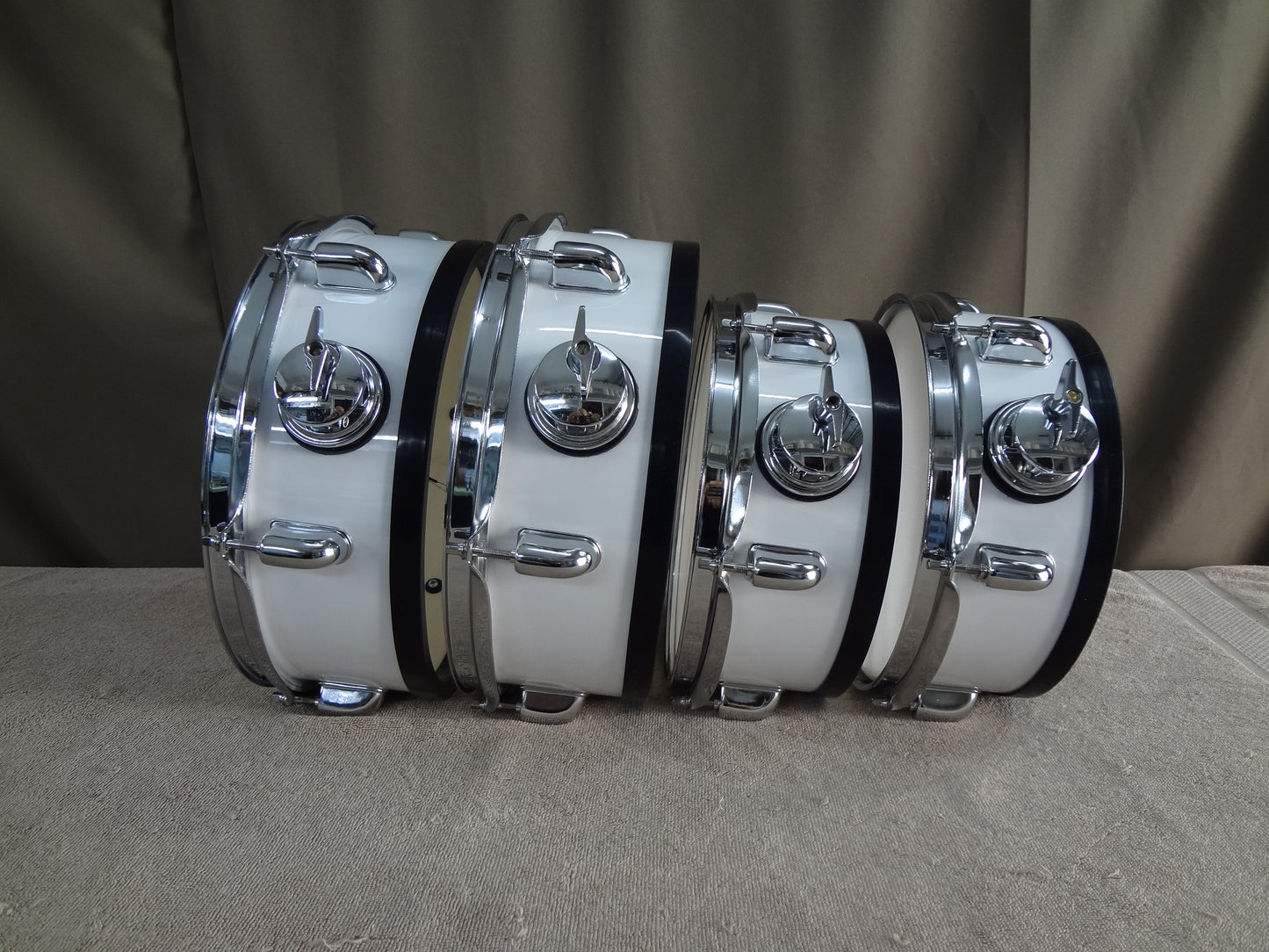 NEW 4 PIECE CUSTOM ELECTRONIC DRUM SHELL PACK - MONO WHITE