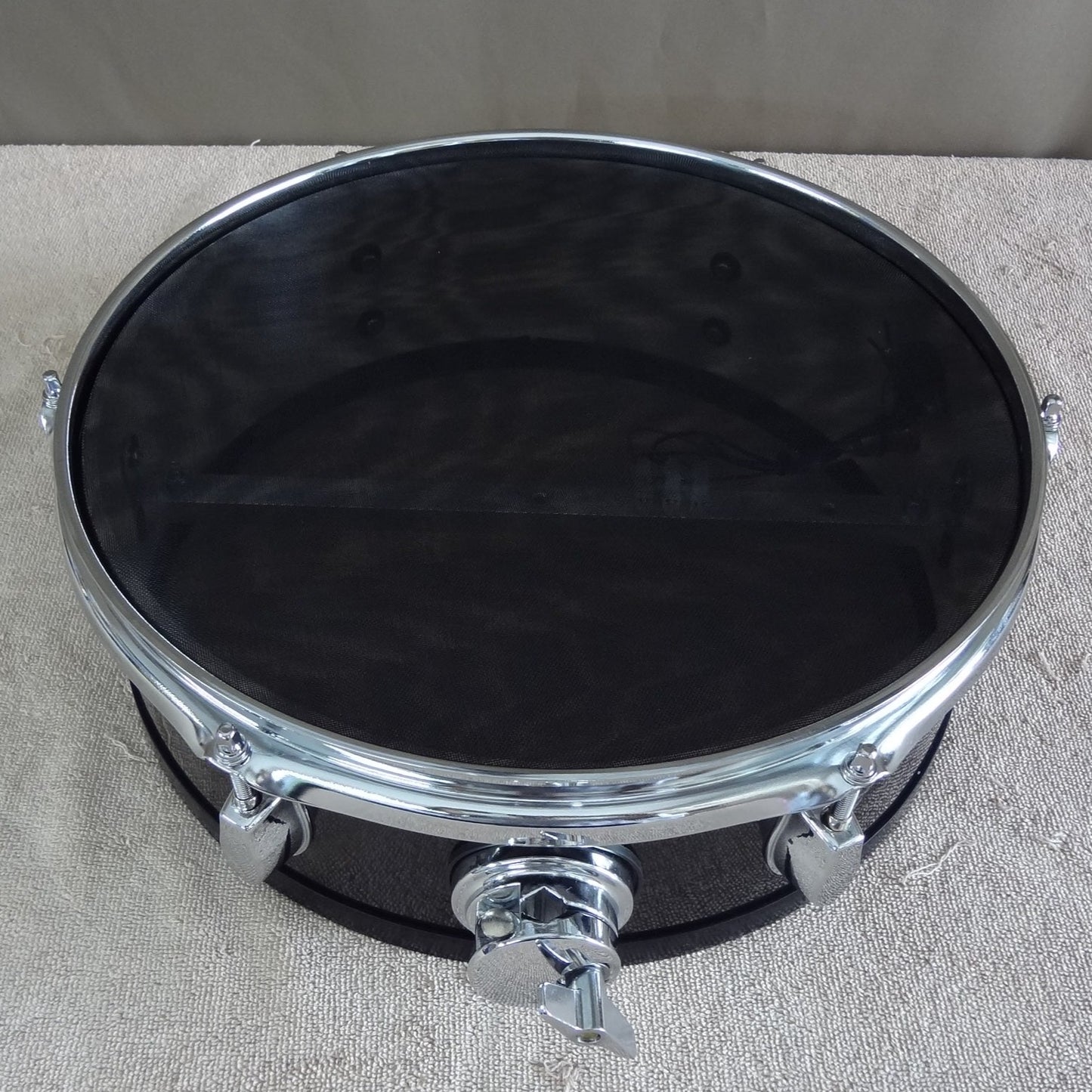 Refurbished 13 Inch Custom Electronic Snare Drum - Black Mono