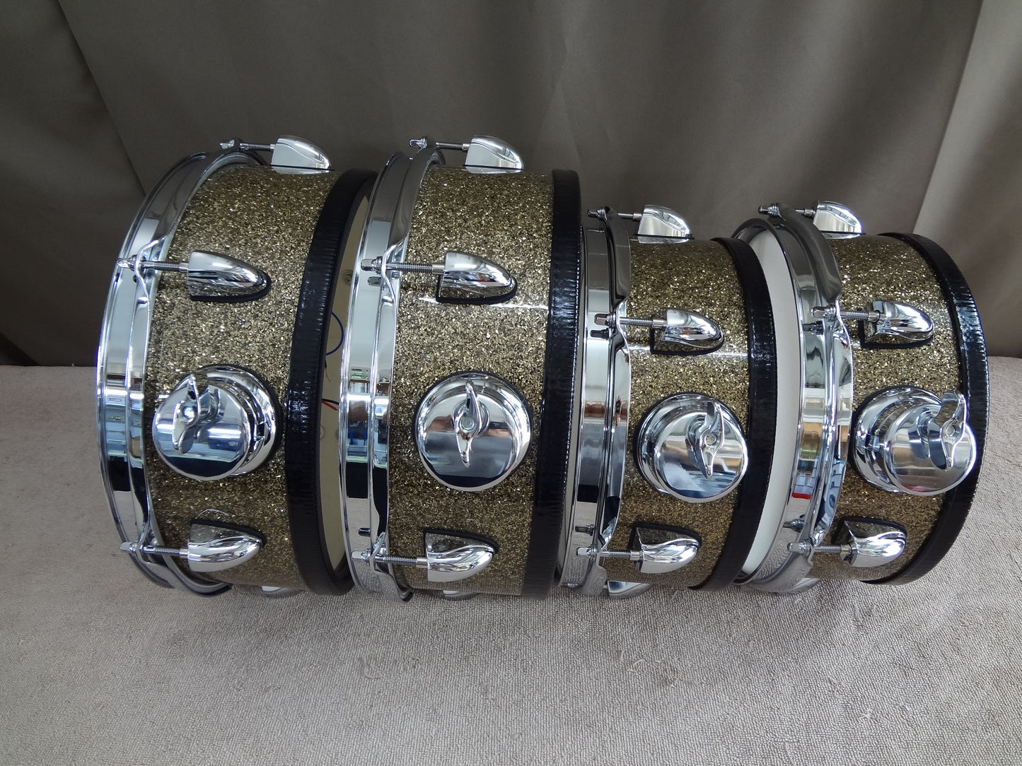 NEW 5 PIECE CUSTOM ELECTRONIC DRUM SHELL PACK - GINGER GLASS GLITTER