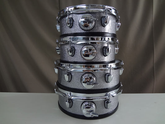 New 4 Piece Custom Electronic Drum Shell Pack - Silver Sparkle