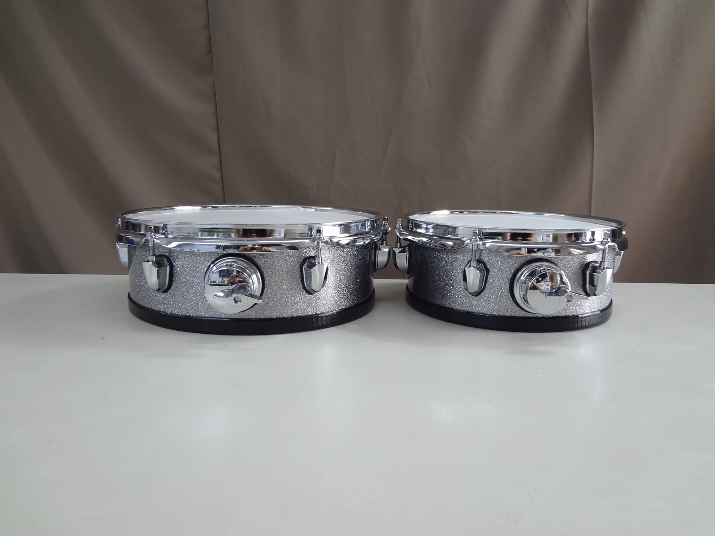 New 4 Piece Custom Electronic Drum Shell Pack - Silver Sparkle