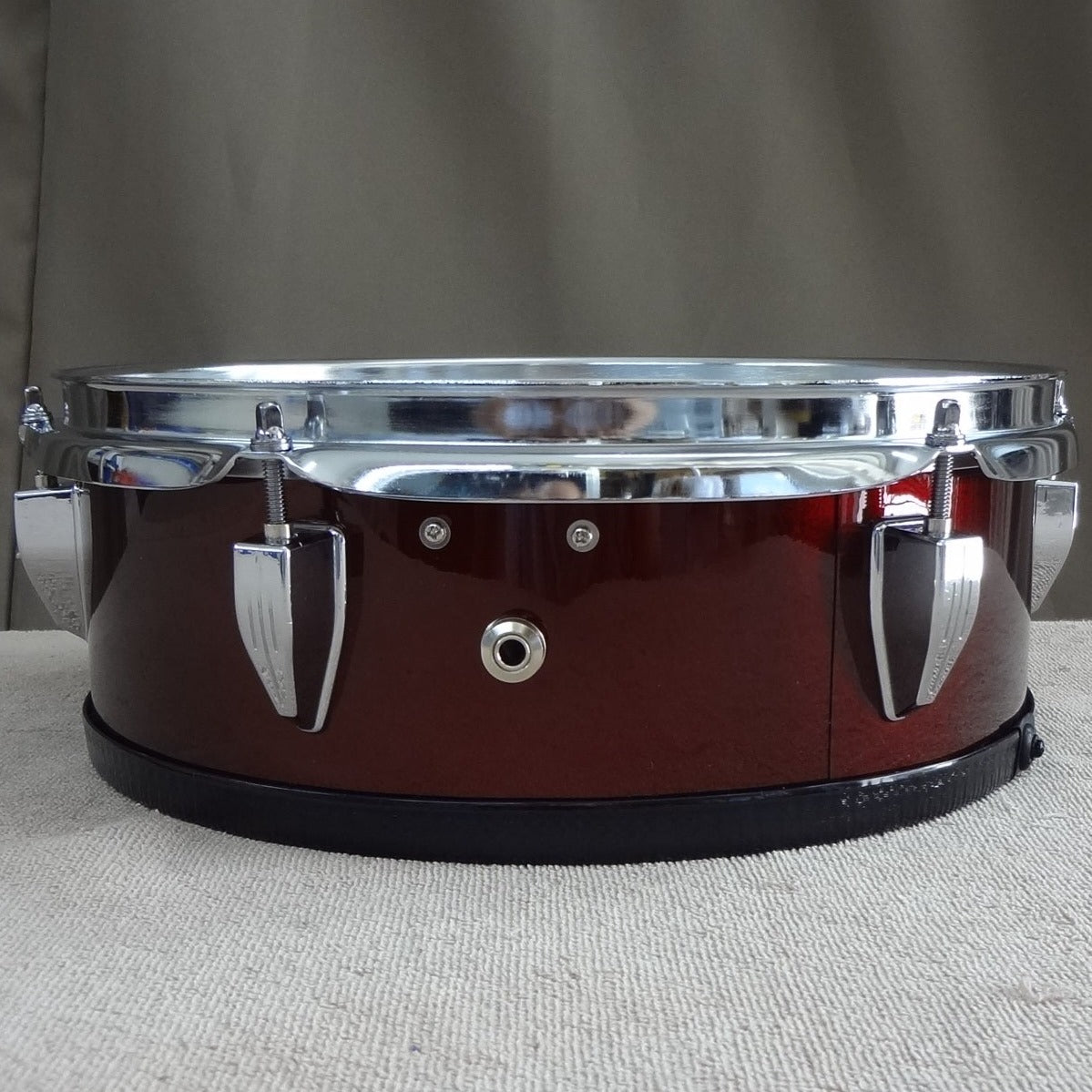 Refurbished 12 Inch Custom Built Electronic Snare Drum - Wine Red Metallic