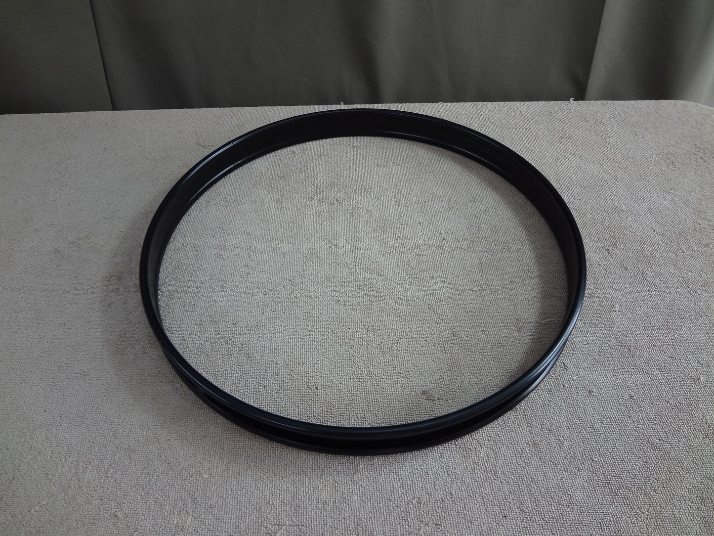 NEW 22'' BLACK METAL BASS DRUM HOOPS (2)