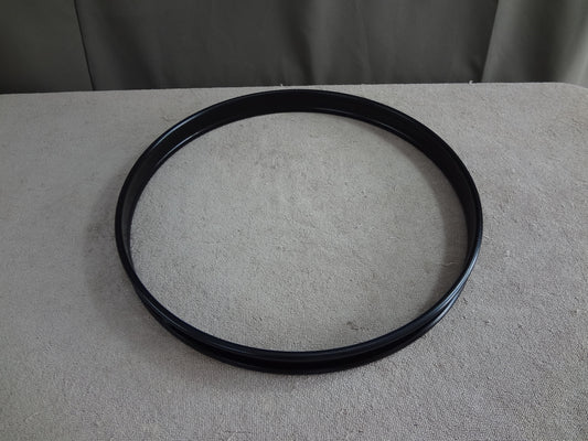 NEW 22'' BLACK METAL BASS DRUM HOOPS (2)