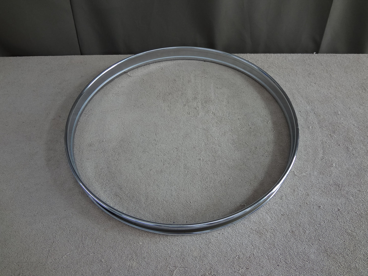 NEW 22'' CHROME BASS DRUM HOOPS (2)