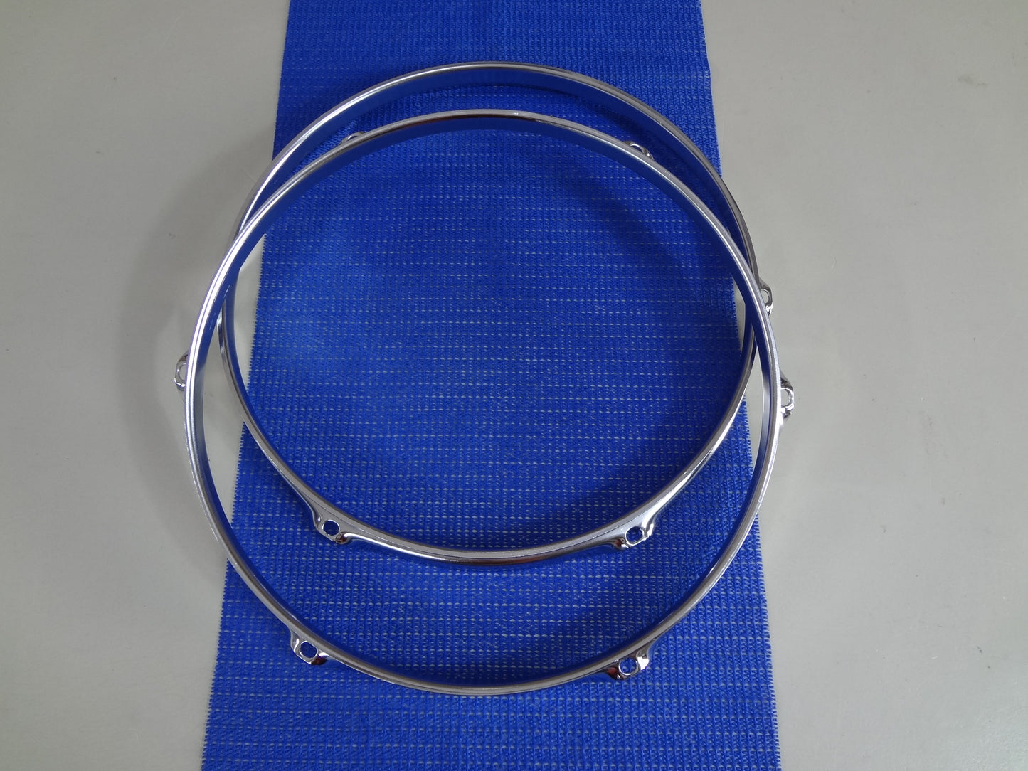 NEW PAIR 6 HOLE 16'' CHROME TOM RIMS 2mm (2pcs)