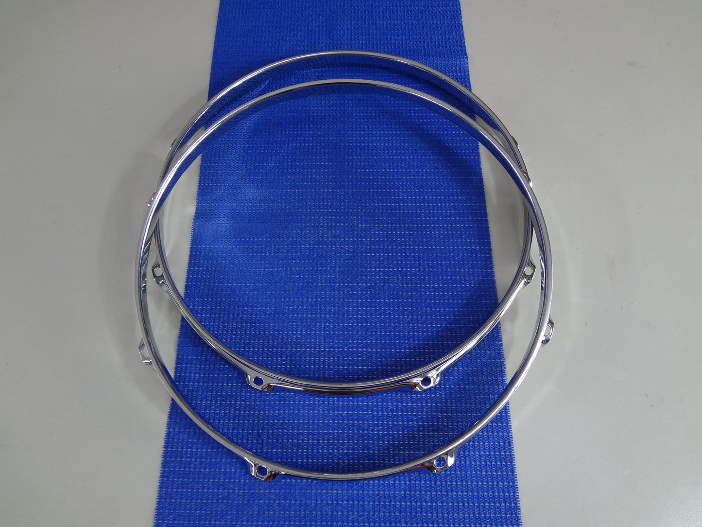 NEW PAIR 8 HOLE 14'' CHROME TOM RIMS 2mm (2pcs)