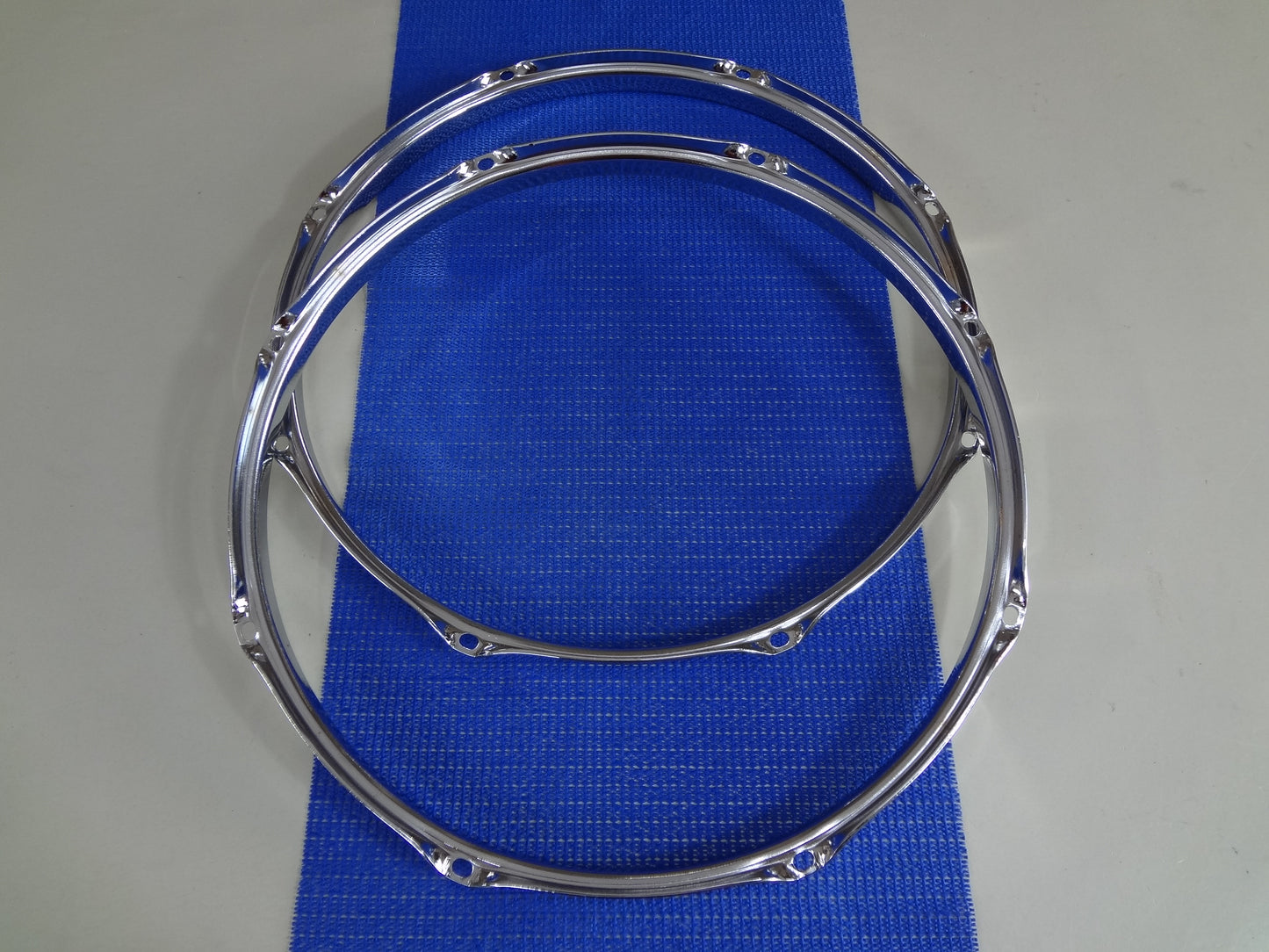 NEW PAIR 8 HOLE 14'' CHROME TOM RIMS 2mm (2pcs)