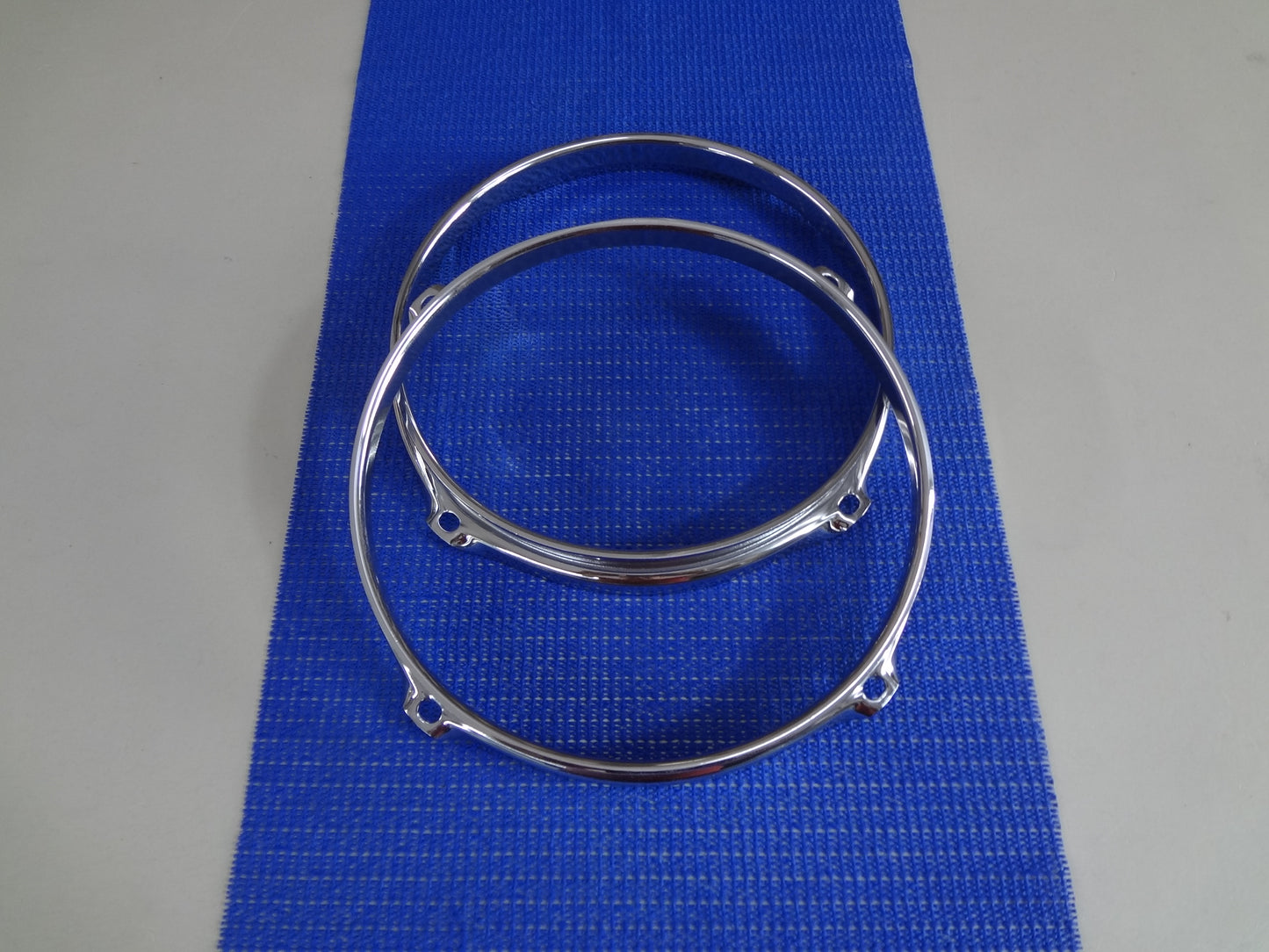 NEW PAIR 4 HOLE 8'' CHROME TOM RIMS 2mm (2pcs)