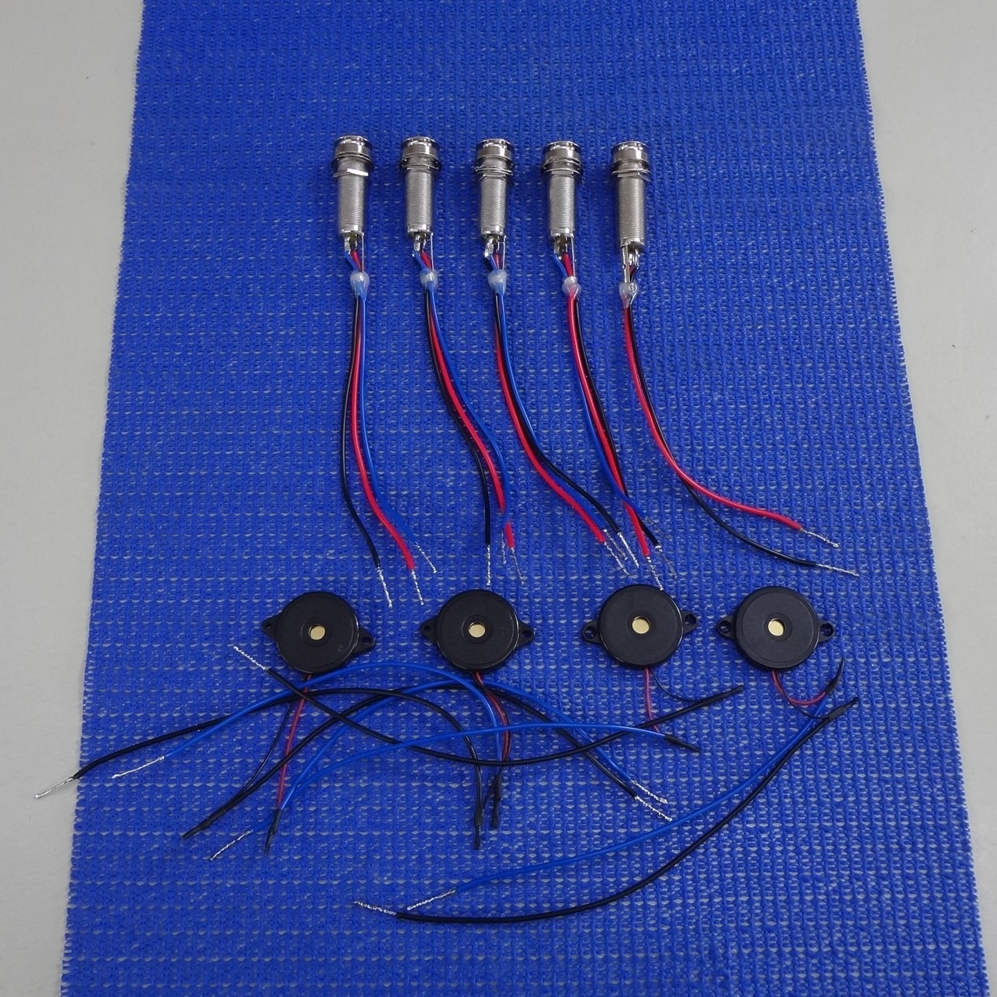 DIY 5 PIECE ELECTRONIC DRUM TRIGGER SET.