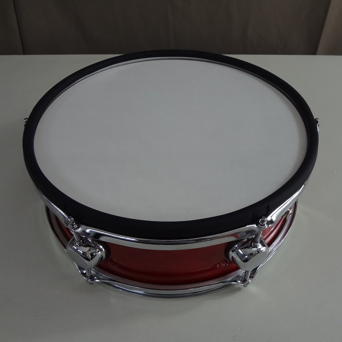 New 13 Inch Custom Electronic Snare Drum - Red Pearl - Large Lugs