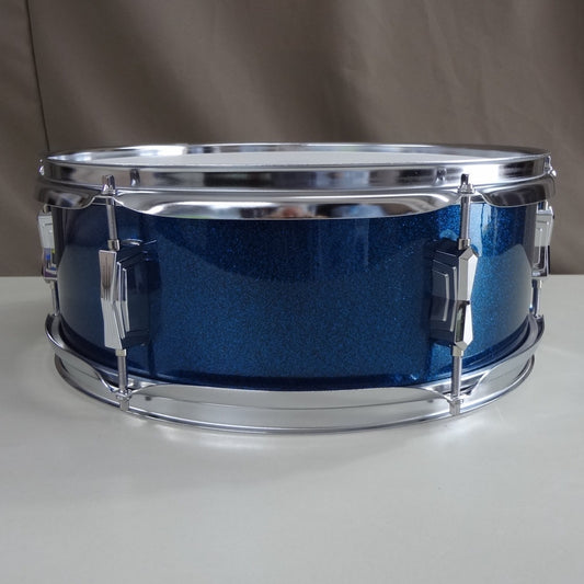 New 14 Inch Custom Electronic Snare Drum - Blue Sparkle