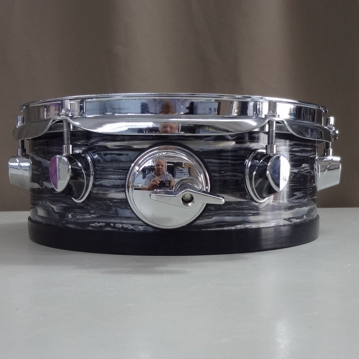 New 10 Inch Custom Electronic Snare Drum - Oyster Wrap