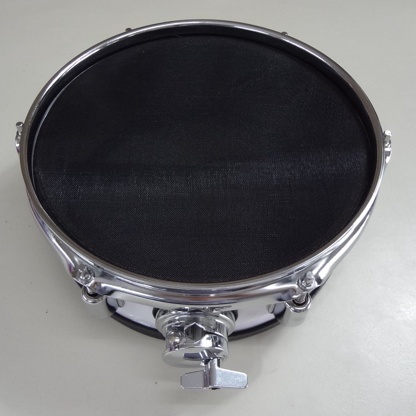 New 10 Inch Custom Electronic Snare Drum - White Pearl - Tin Chrome Lugs