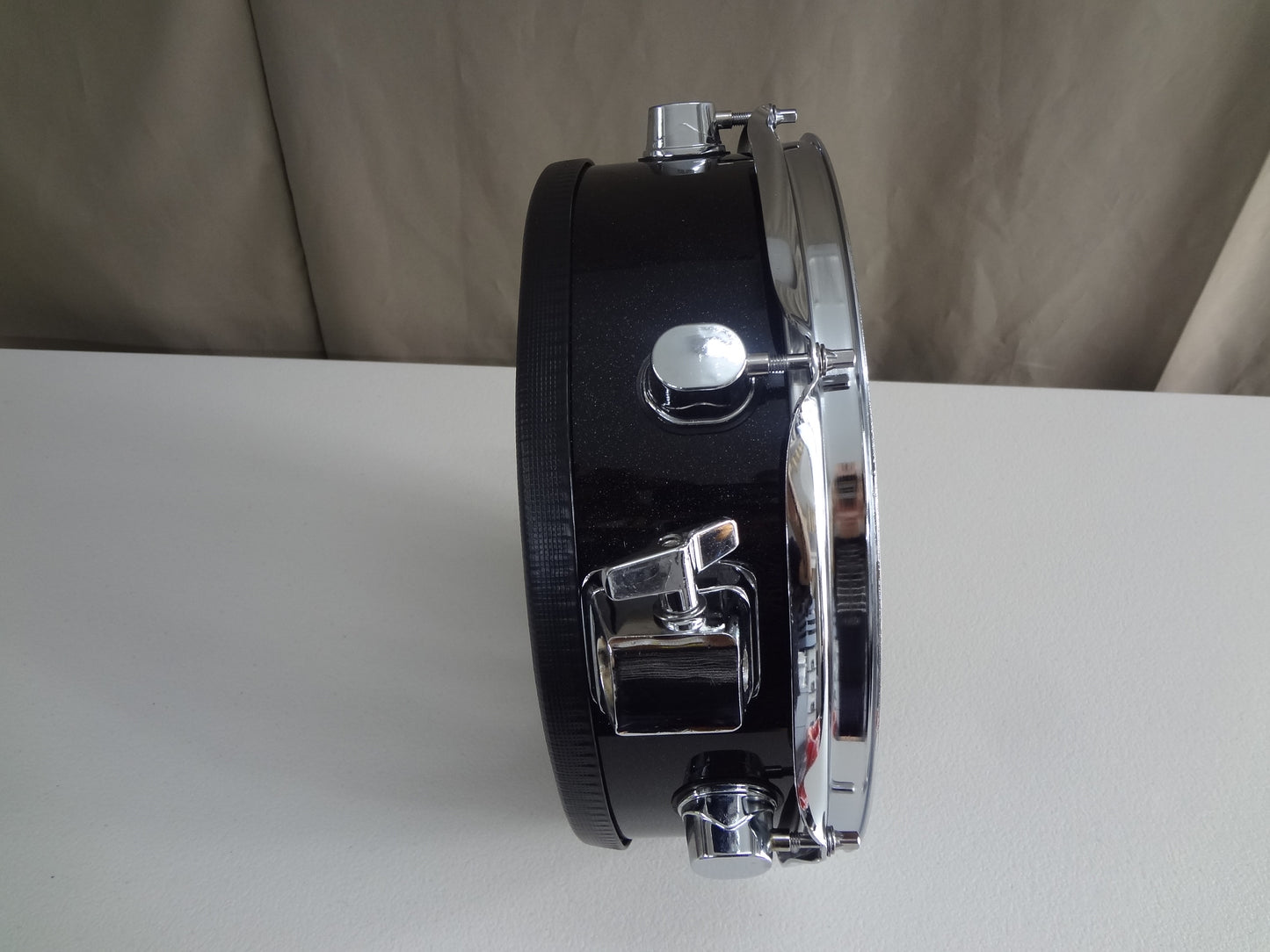 Refurbished 12 Inch Custom Built Electronic Snare Drum - Black/Sparkle