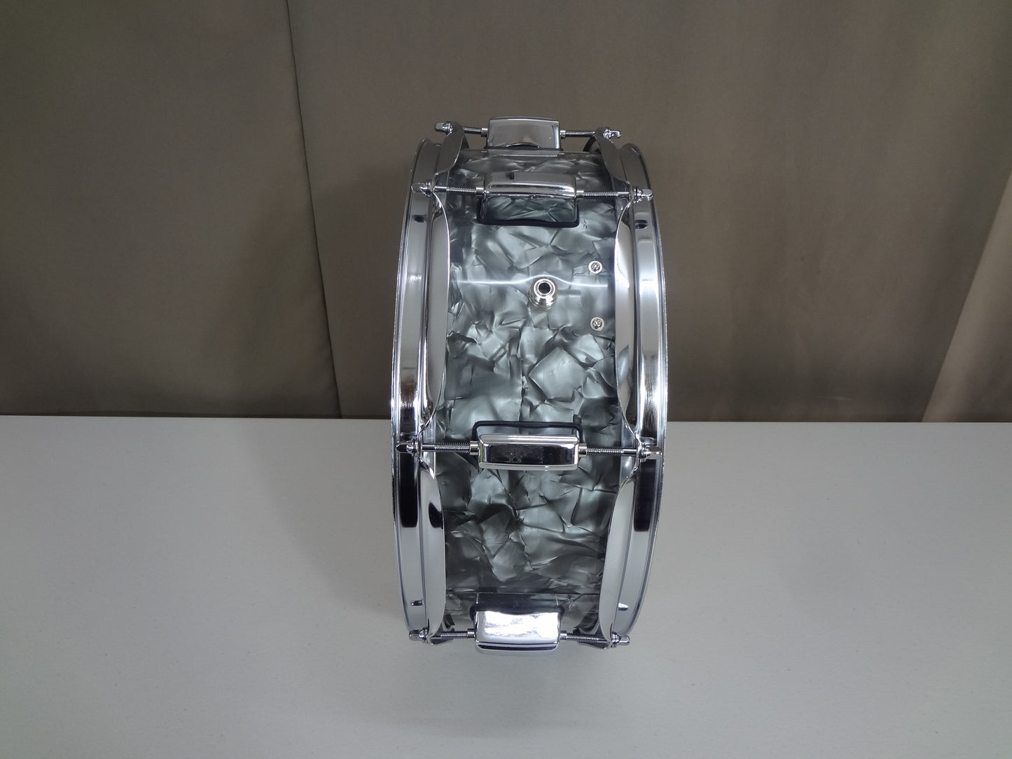 New 14 Inch Custom Electronic Snare Drum - Grey Pearl