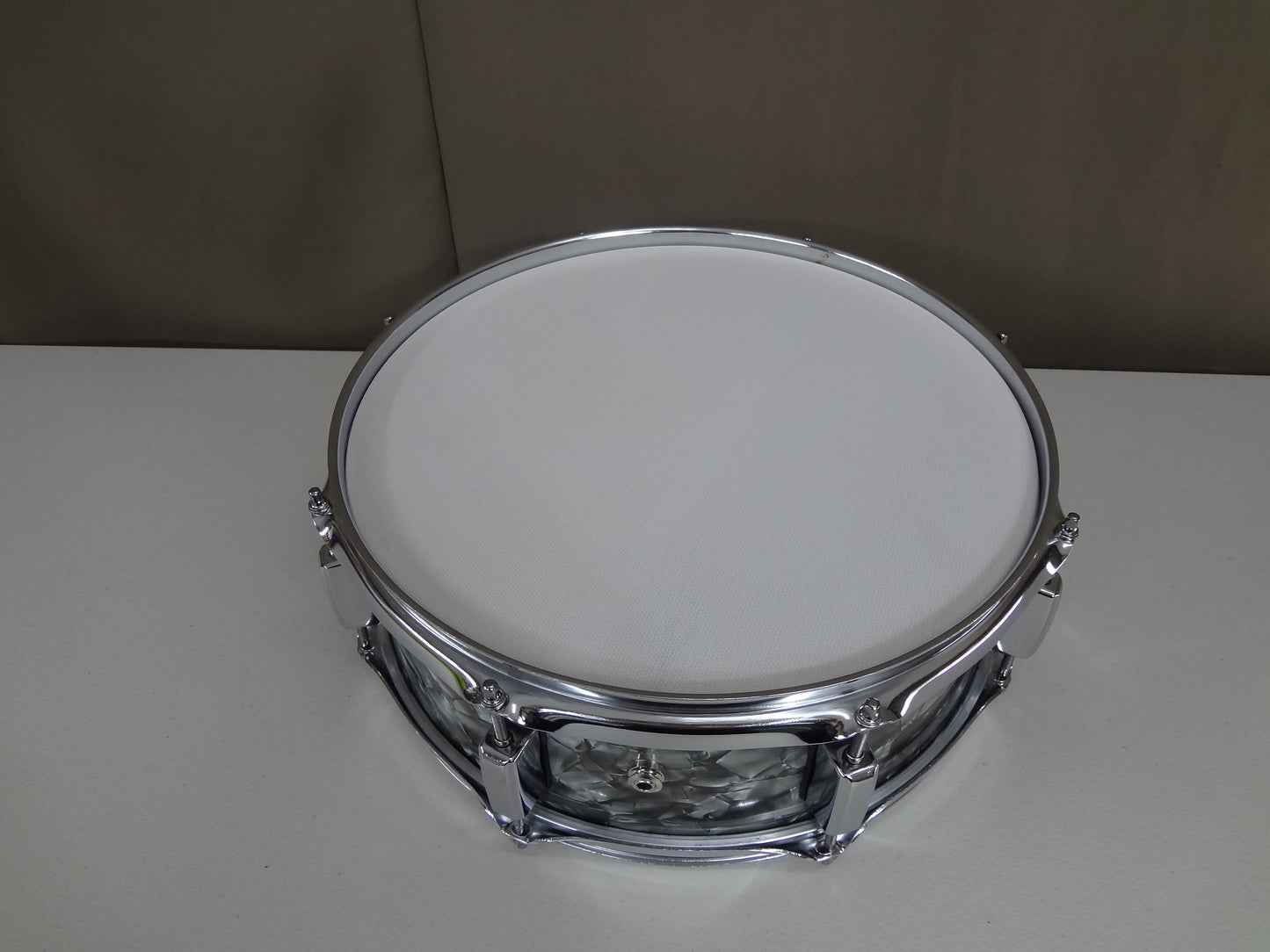 New 14 Inch Custom Electronic Snare Drum - Grey Pearl