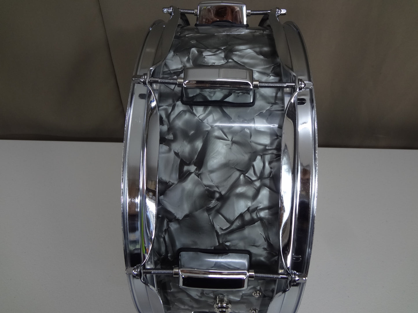 New 14 Inch Custom Electronic Snare Drum - Grey Pearl