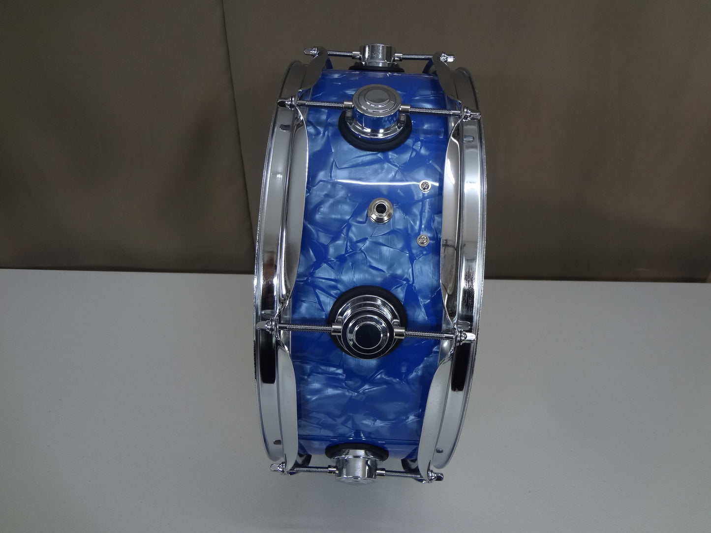 New 14 Inch Custom Electronic Snare Drum - Blue Pearl.