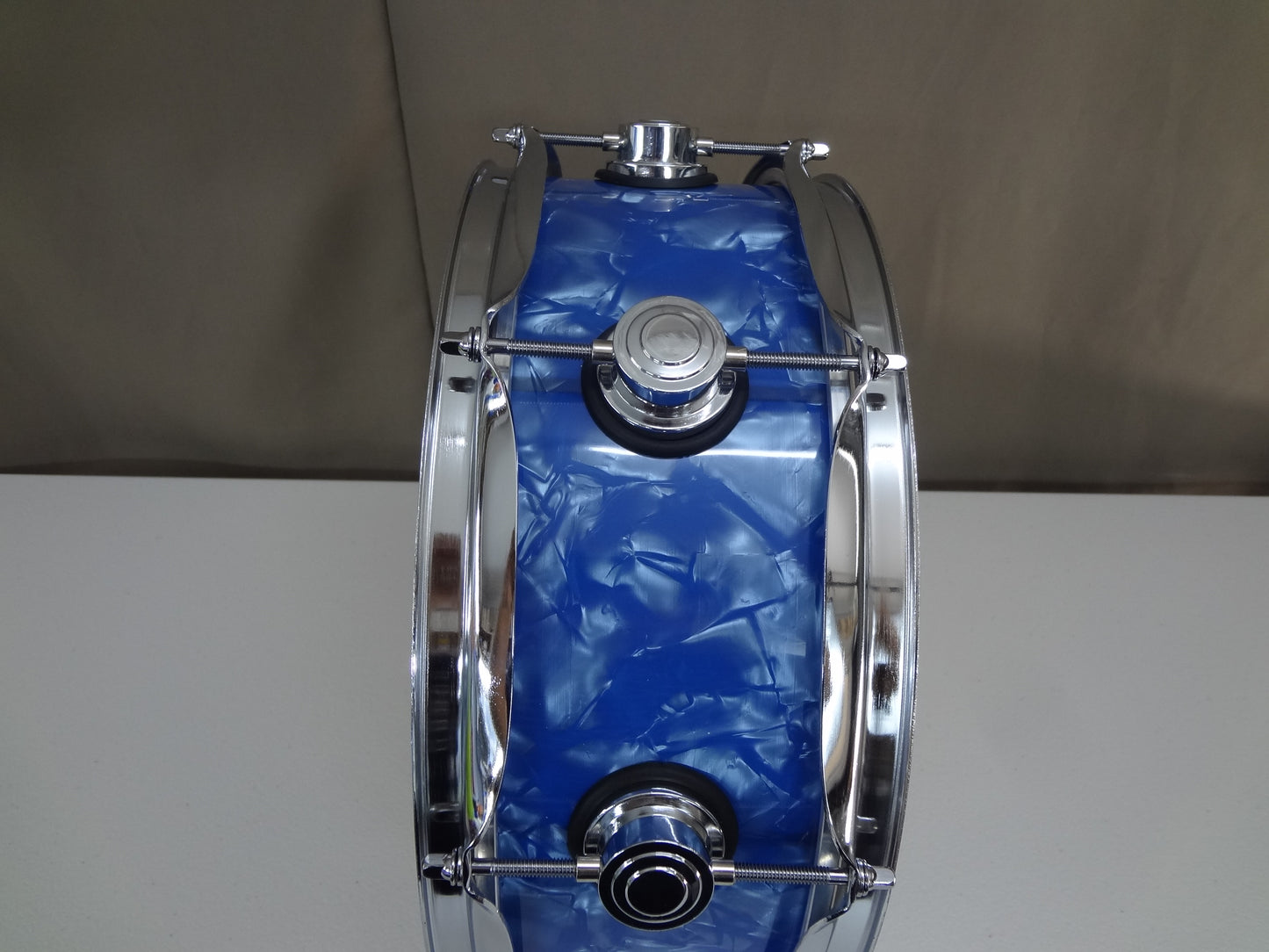 New 14 Inch Custom Electronic Snare Drum - Blue Pearl.