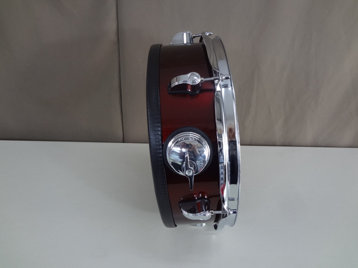 New 13 Inch Custom Electronic Snare Drum - Red/Wine Sparkle